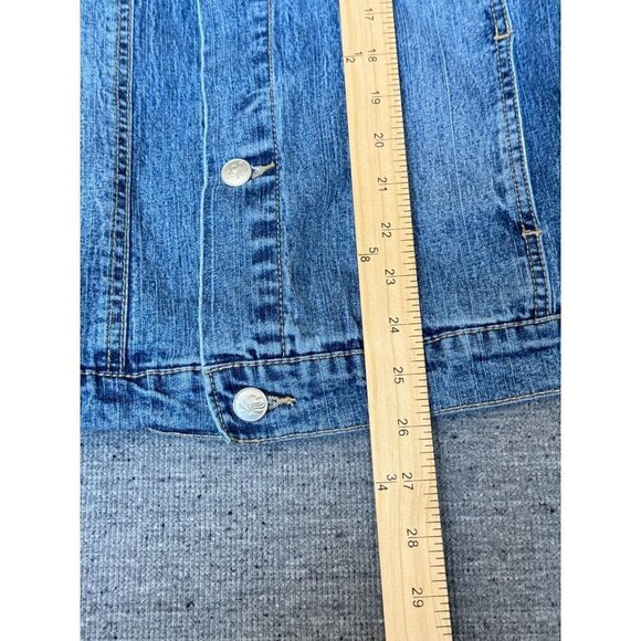 Women Of Faith Denim Button Down Jean Jacket Size XL - Picture 7 of 11